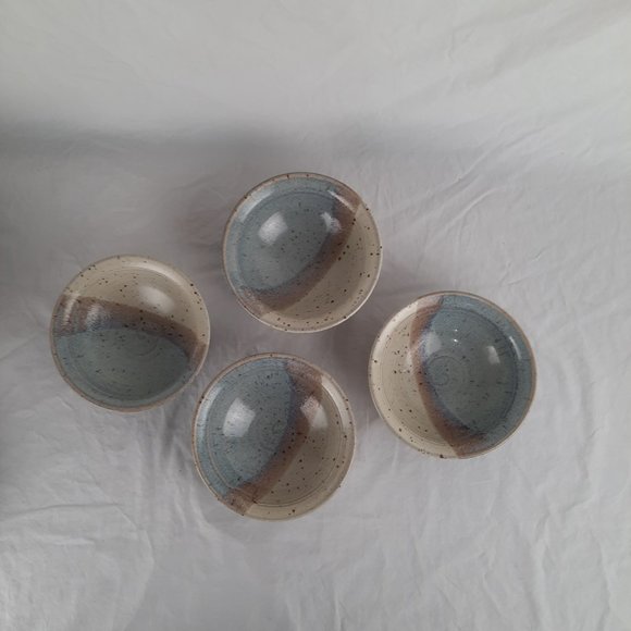 SOLD RARE Vintage Set of Seven Blue Spruce Pottery Bowls 1988 Oregon - 6.5" - Picture 3 of 7